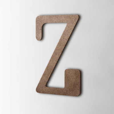 Houten Letter Z Checkbook MDF Bruin - 1 Houten Letter Z Checkbook MDF Bruin - 1