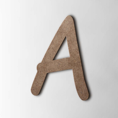 Houten Letter A Comic Sans MDF Bruin - 1