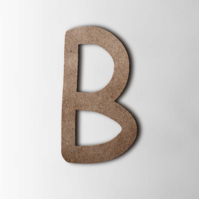 Houten Letter B Comic Sans MDF Bruin - 1