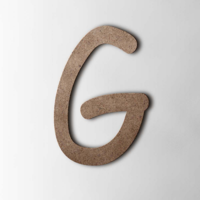 Houten Letter G Comic Sans MDF Bruin - 1