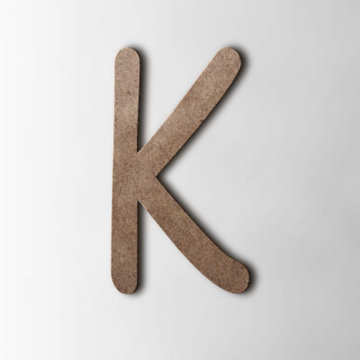 Houten Letter K Comic Sans MDF Bruin - 1