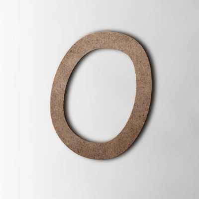 Houten Letter O Comic Sans MDF Bruin - 1