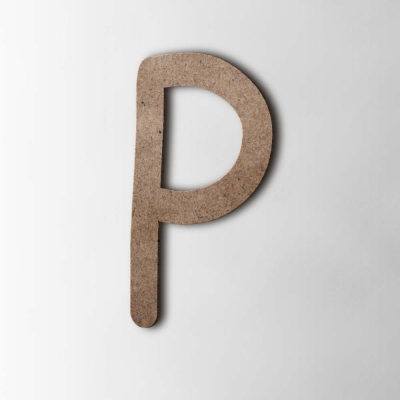 Houten Letter P Comic Sans MDF Bruin - 1 Houten Letter P Comic Sans MDF Bruin - 1