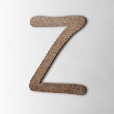Houten Letter Z Comic Sans MDF Bruin - 1
