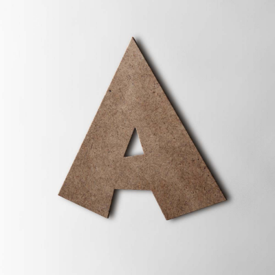 Houten Letter A Grobold MDF Bruin - 1