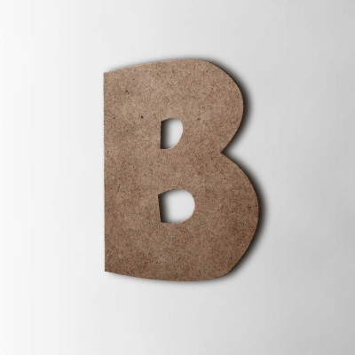 Houten Letter B Grobold MDF Bruin - 1 Houten Letter B Grobold MDF Bruin - 1