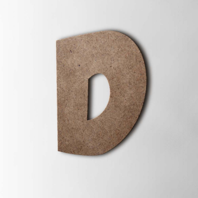 Houten Letter D Grobold MDF Bruin - 1