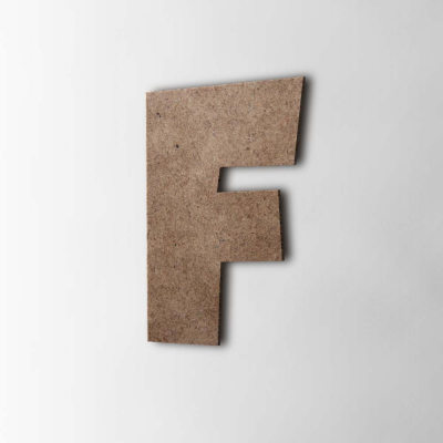 Houten Letter F Grobold MDF Bruin - 1