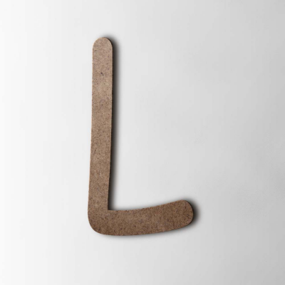 Houten Letter L Comic Sans MDF Bruin - 1