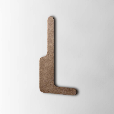 Houten Letter L Checkbook MDF Bruin - 1