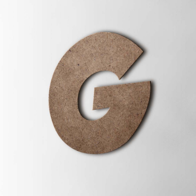 Houten Letter G Grobold MDF Bruin - 1 Houten Letter G Grobold MDF Bruin - 1