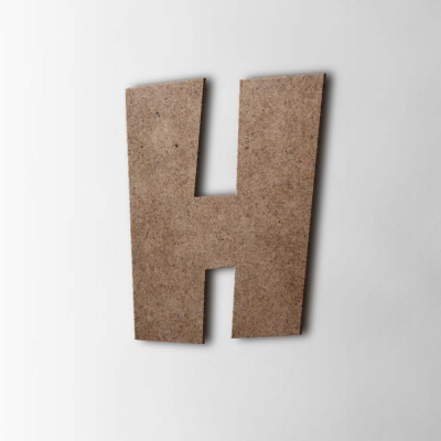 Houten Letter H Grobold MDF Bruin - 1