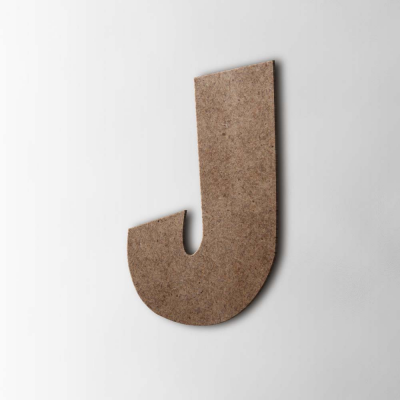 Houten Letter J Grobold MDF Bruin - 1 Houten Letter J Grobold MDF Bruin - 1