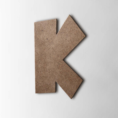 Houten Letter K Grobold MDF Bruin - 1