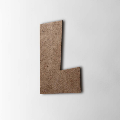 Houten Letter L Grobold MDF Bruin - 1