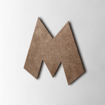 Houten Letter M Grobold MDF Bruin - 1 Houten Letter M Grobold MDF Bruin - 1
