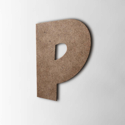 Houten Letter P Grobold MDF Bruin - 1