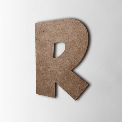 Houten Letter R Grobold MDF Bruin - 1