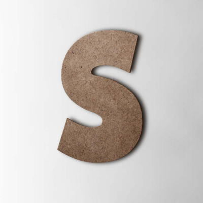 Houten Letter S Grobold MDF Bruin - 1