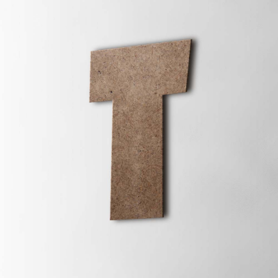 Houten Letter T Grobold MDF Bruin - 1 Houten Letter T Grobold MDF Bruin - 1