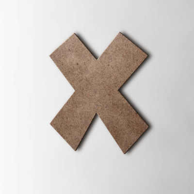 Houten Letter X Grobold MDF Bruin - 1