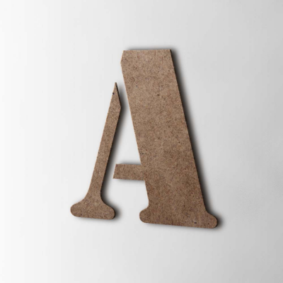 Houten Letter A Stencil MDF Bruin - 1