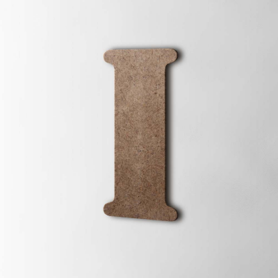 Houten Letter I Stencil MDF Bruin - 1