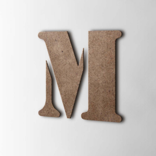 Houten Letter M Stencil MDF Bruin - 1