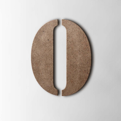 Houten Letter O Stencil MDF Bruin - 1