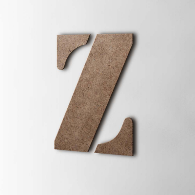 Houten Letter Z Stencil MDF Bruin - 1