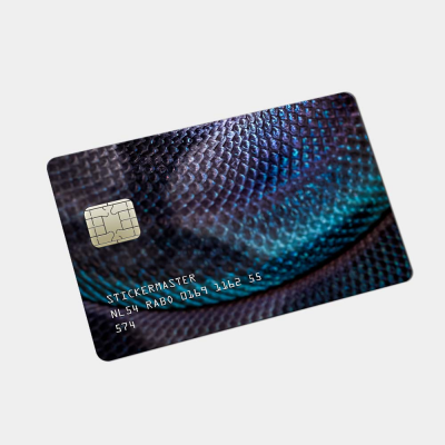 Pinpas Sticker Dierenhuid Blauw Grijze Slang - 1