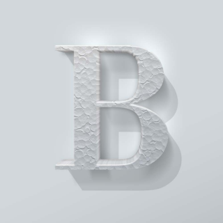 Styropor-Buchstabe B Bodoni – 1
