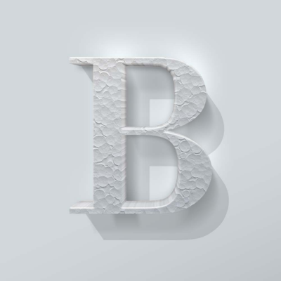 Piepschuim Letter B Bodoni - 1
