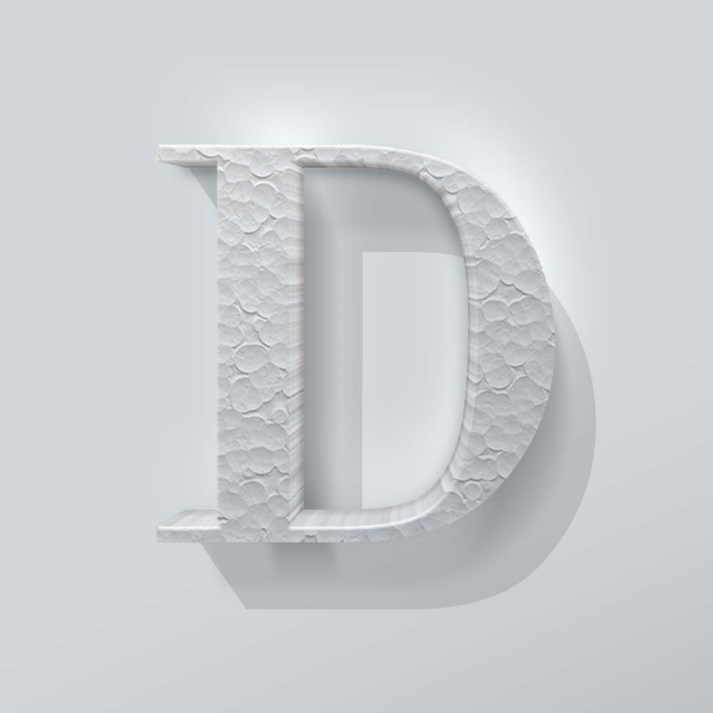 Piepschuim Letter D Bodoni - 1