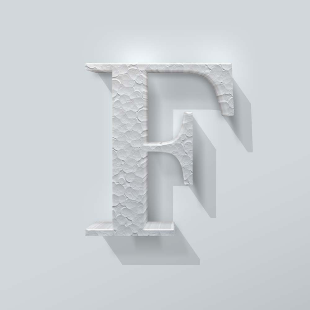Piepschuim Letter F Bodoni - 1