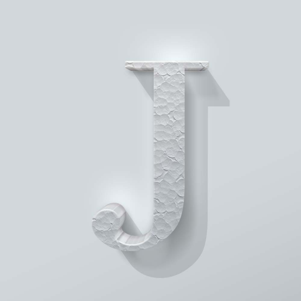 Piepschuim Letter J Bodoni - 1
