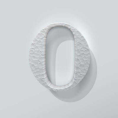 Piepschuim Letter O Bodoni - 1