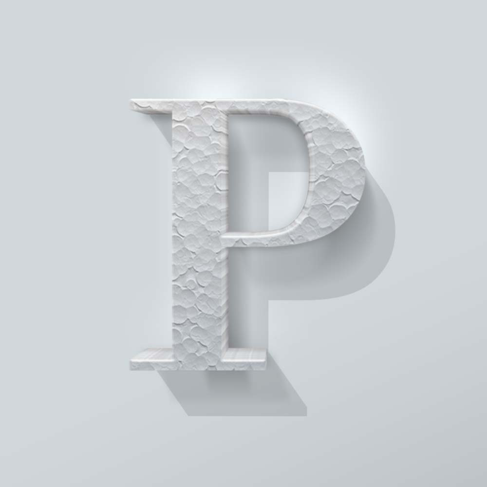 Piepschuim Letter P Bodoni - 1