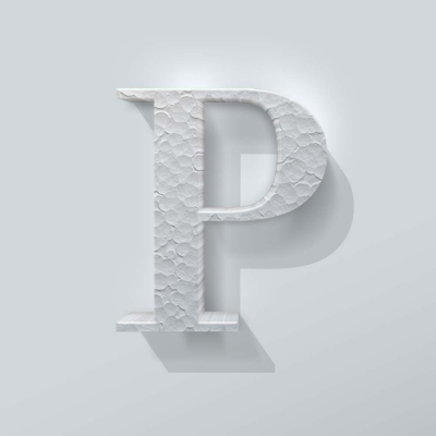 Piepschuim Letter P Bodoni - 1