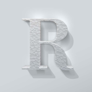 Piepschuim Letter R Bodoni - 1