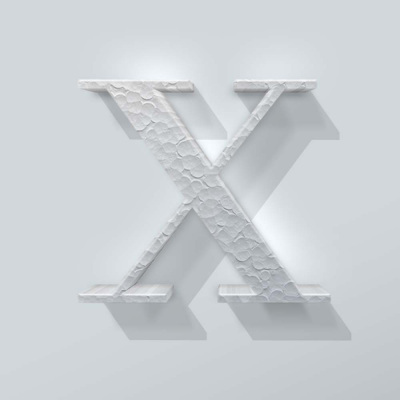 Piepschuim Letter X Bodoni - 1