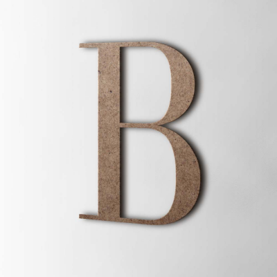 Houten Letter B Bodoni MDF Bruin - 1 Houten Letter B Bodoni MDF Bruin - 1