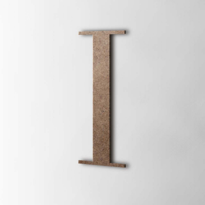 Houten Letter I Bodoni MDF Bruin - 1 Houten Letter I Bodoni MDF Bruin - 1
