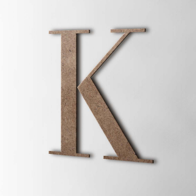 Houten Letter K Bodoni MDF Bruin - 1