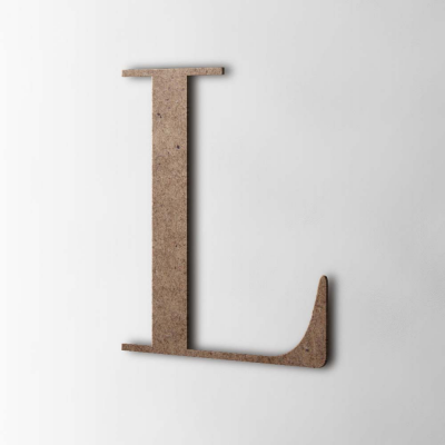Houten Letter L Bodoni MDF Bruin - 1