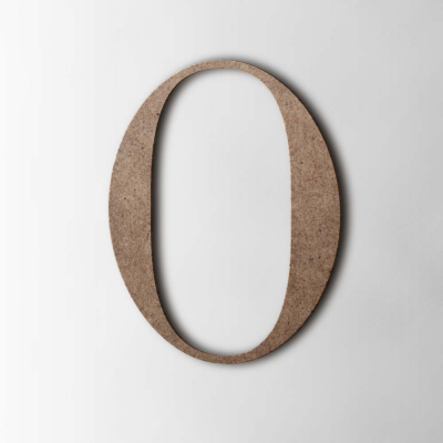 Houten Letter O Bodoni MDF Bruin - 1