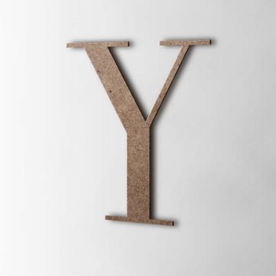 Houten Letter Y Bodoni MDF Bruin - 1