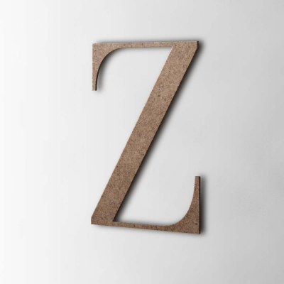 Houten Letter Z Bodoni MDF Bruin - 1