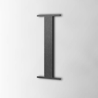 Houten Letter I Bodoni MDF Zwart - 1