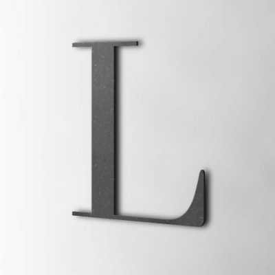 Houten Letter L Bodoni MDF Zwart - 1